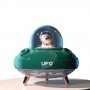 カスタマイズされたロゴ UFO 型加湿器 超静音ダブルスプレー空気加湿器 カラフルなナイトライト付き