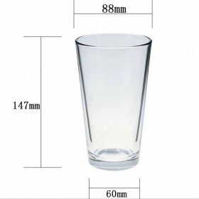 カスタムガラスウォーターマグ シルクスクリーンパターン パーソナライズされたガラスビールマグ